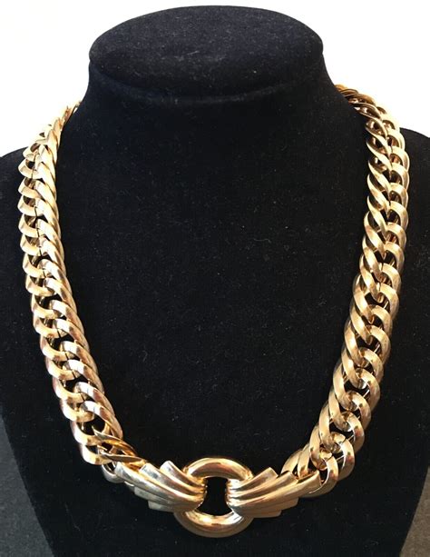 gold necklace givenchy 1977|givenchy swarovski necklace.